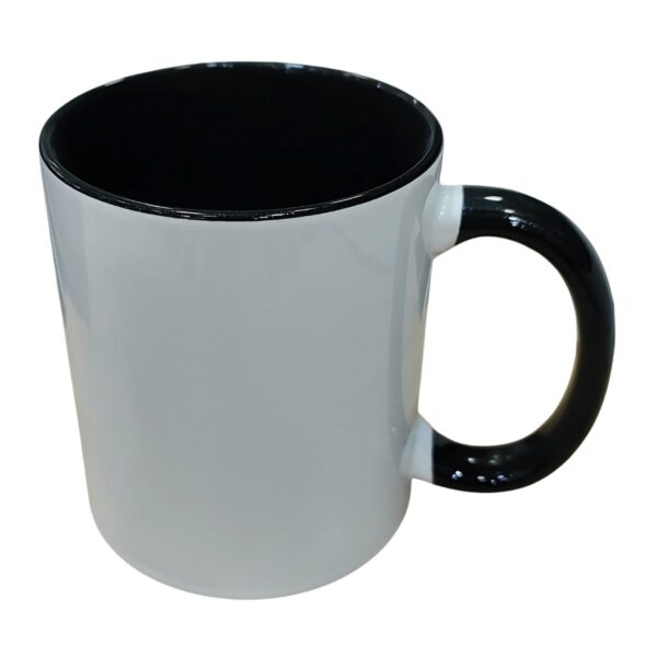 Mug Blanco Fondo Negro 11 onz para Sublimar